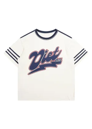 Striped Bolt T-Shirt - White & Navy