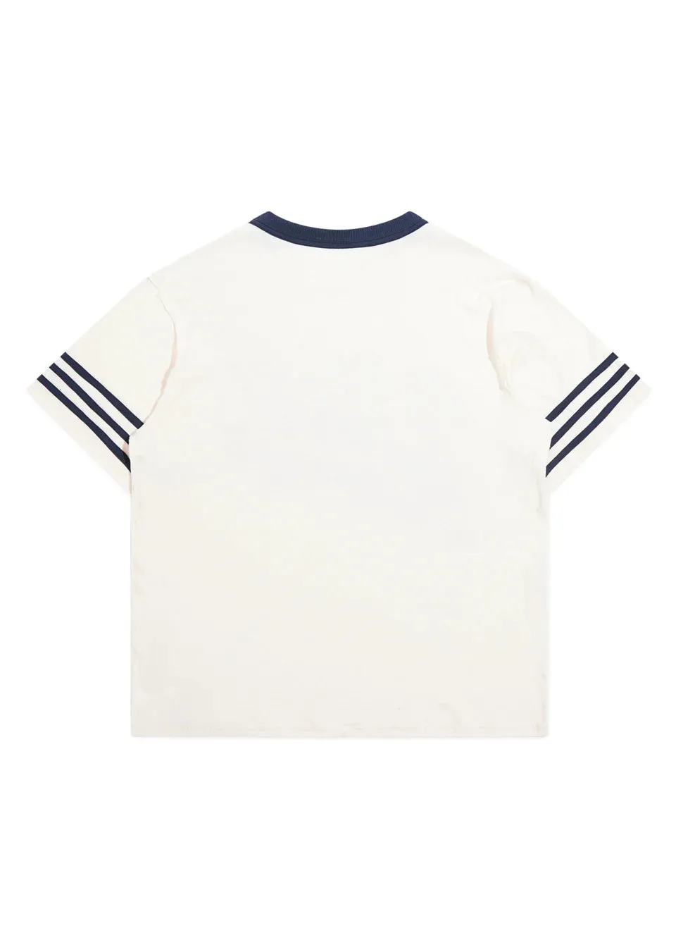 Striped Bolt T-Shirt - White & Navy