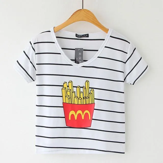 Striped Crop T-Shirt