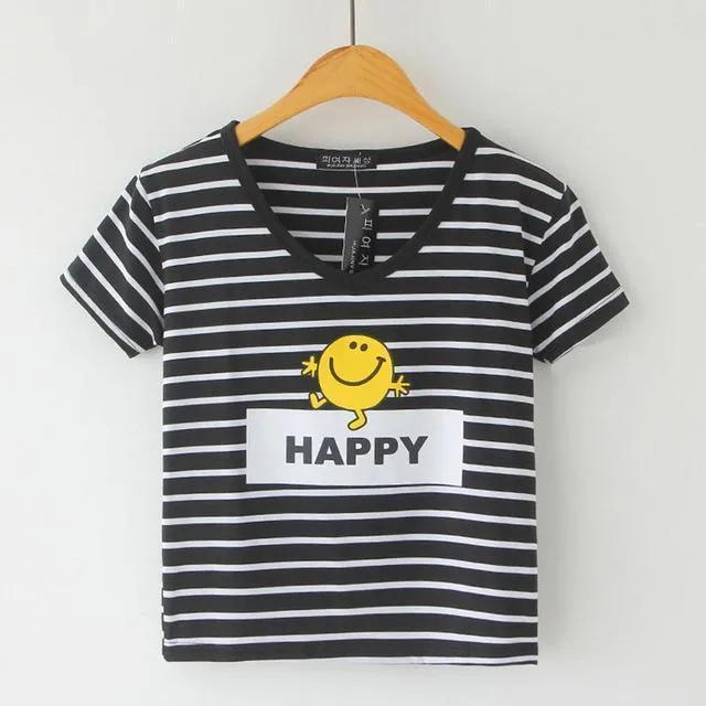 Striped Crop T-Shirt