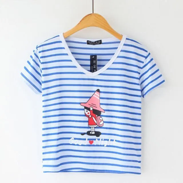 Striped Crop T-Shirt
