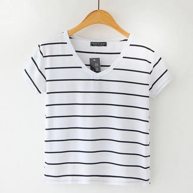 Striped Crop T-Shirt