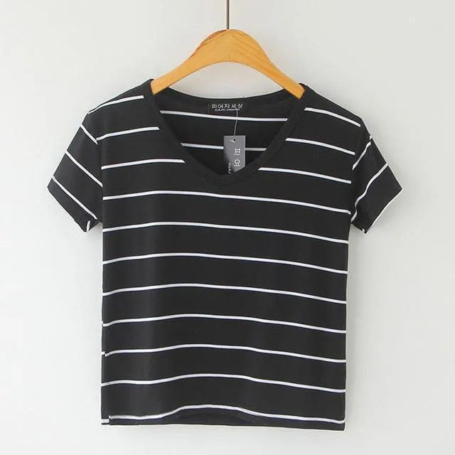 Striped Crop T-Shirt