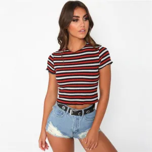 Striped Crop T-Shirt