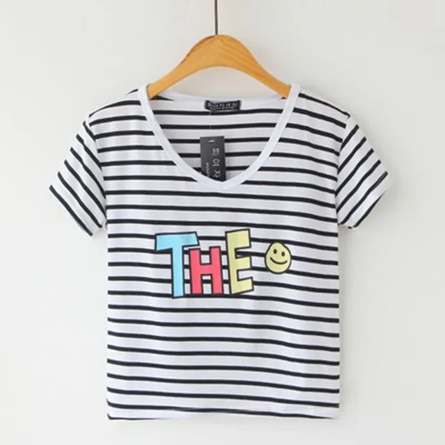 Striped Crop T-Shirt