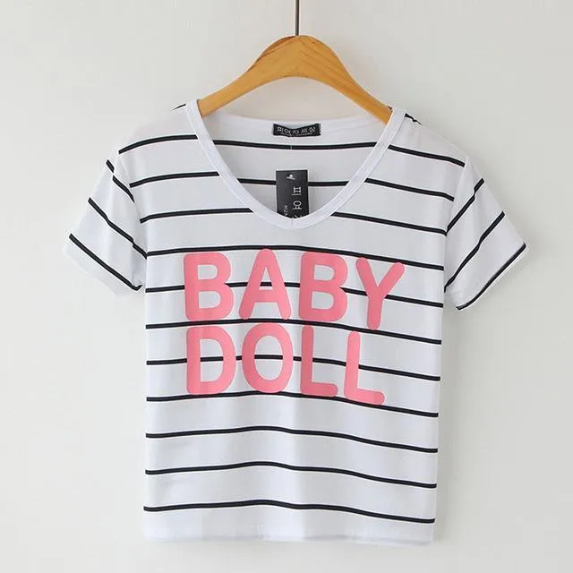 Striped Crop T-Shirt
