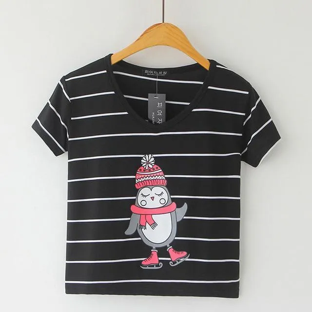 Striped Crop T-Shirt