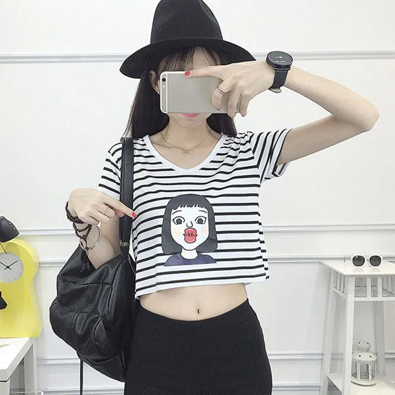 Striped Crop T-Shirt