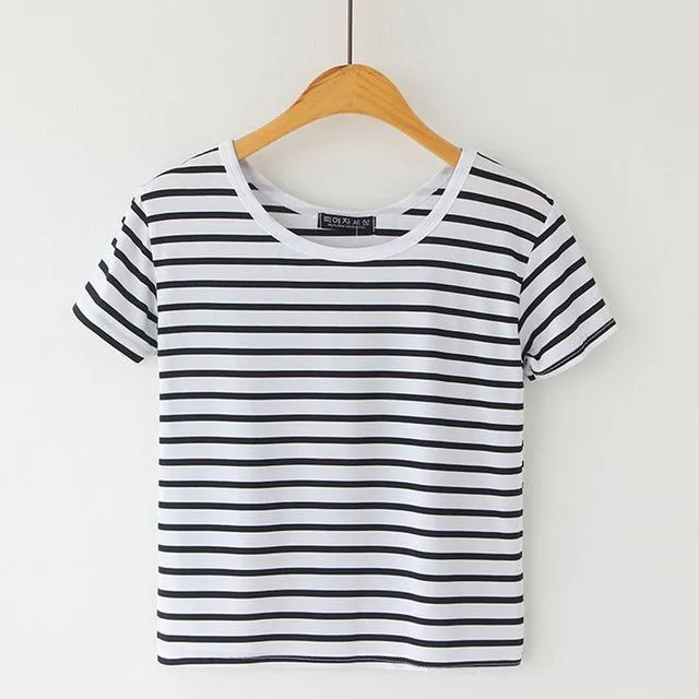 Striped Crop T-Shirt