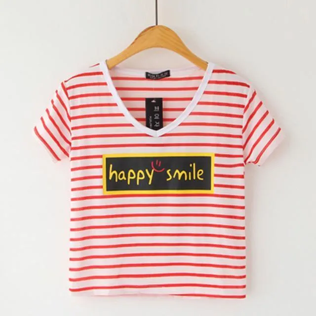 Striped Crop T-Shirt