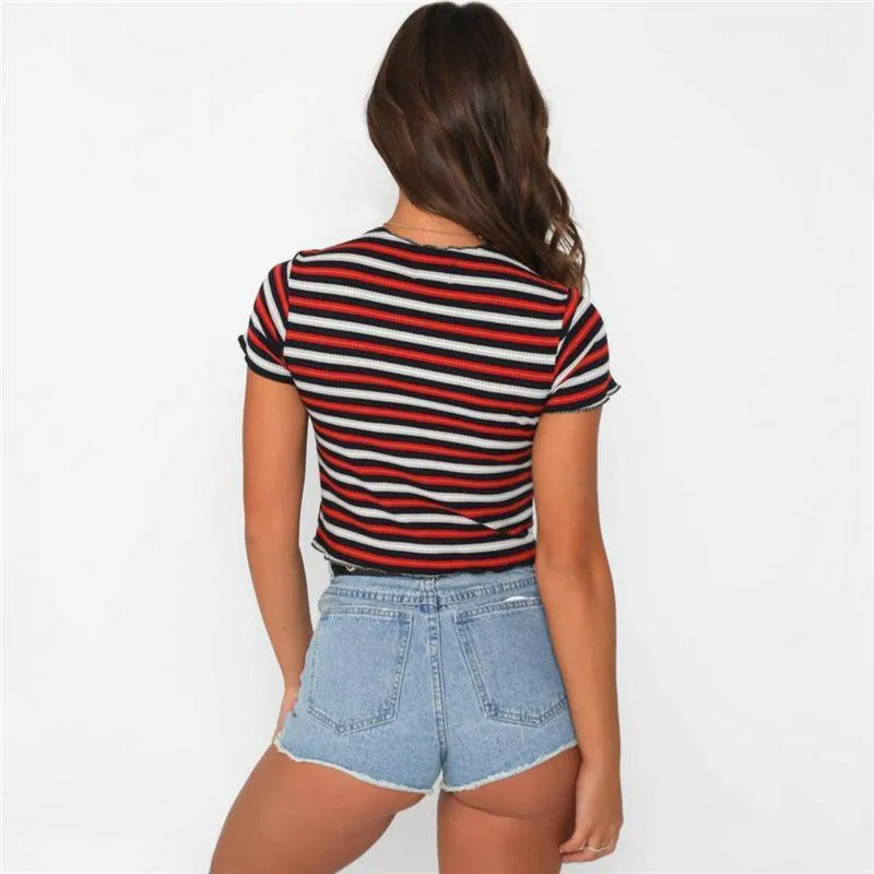 Striped Crop T-Shirt