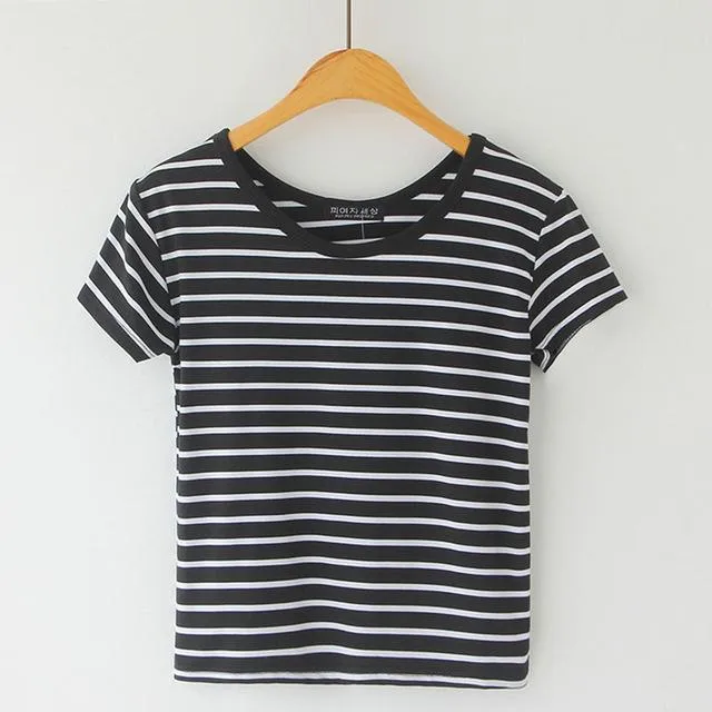 Striped Crop T-Shirt