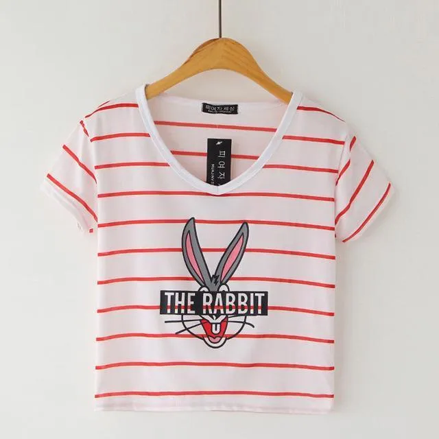 Striped Crop T-Shirt