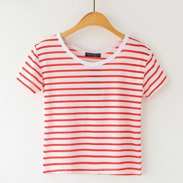 Striped Crop T-Shirt