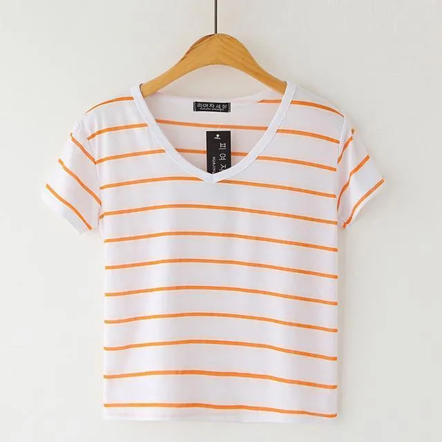 Striped Crop T-Shirt