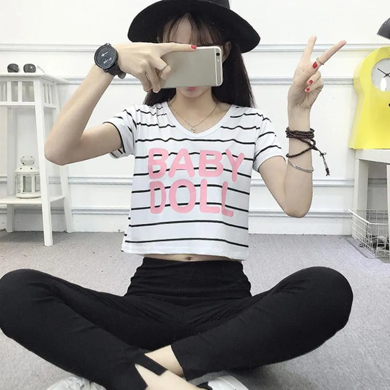 Striped Crop T-Shirt