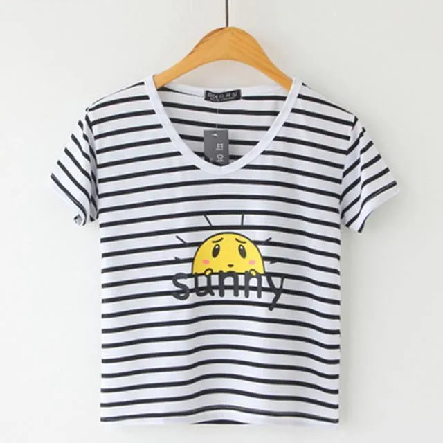 Striped Crop T-Shirt