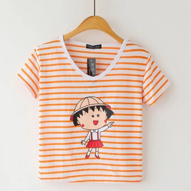 Striped Crop T-Shirt
