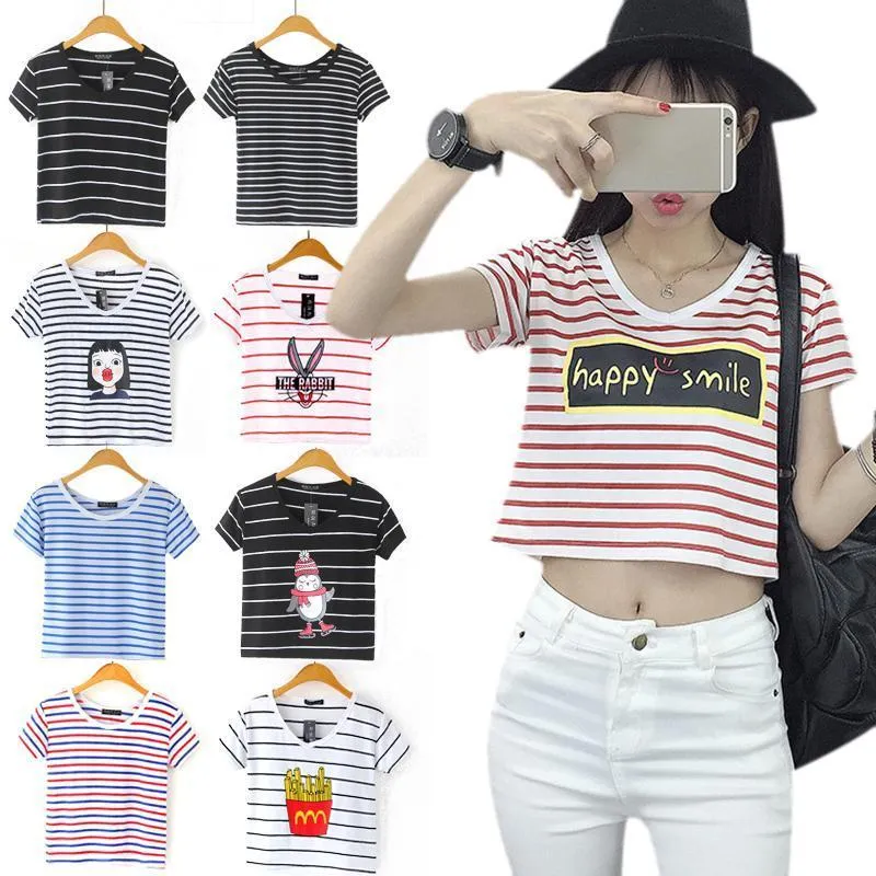 Striped Crop T-Shirt