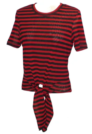 Striped Front Tie Top