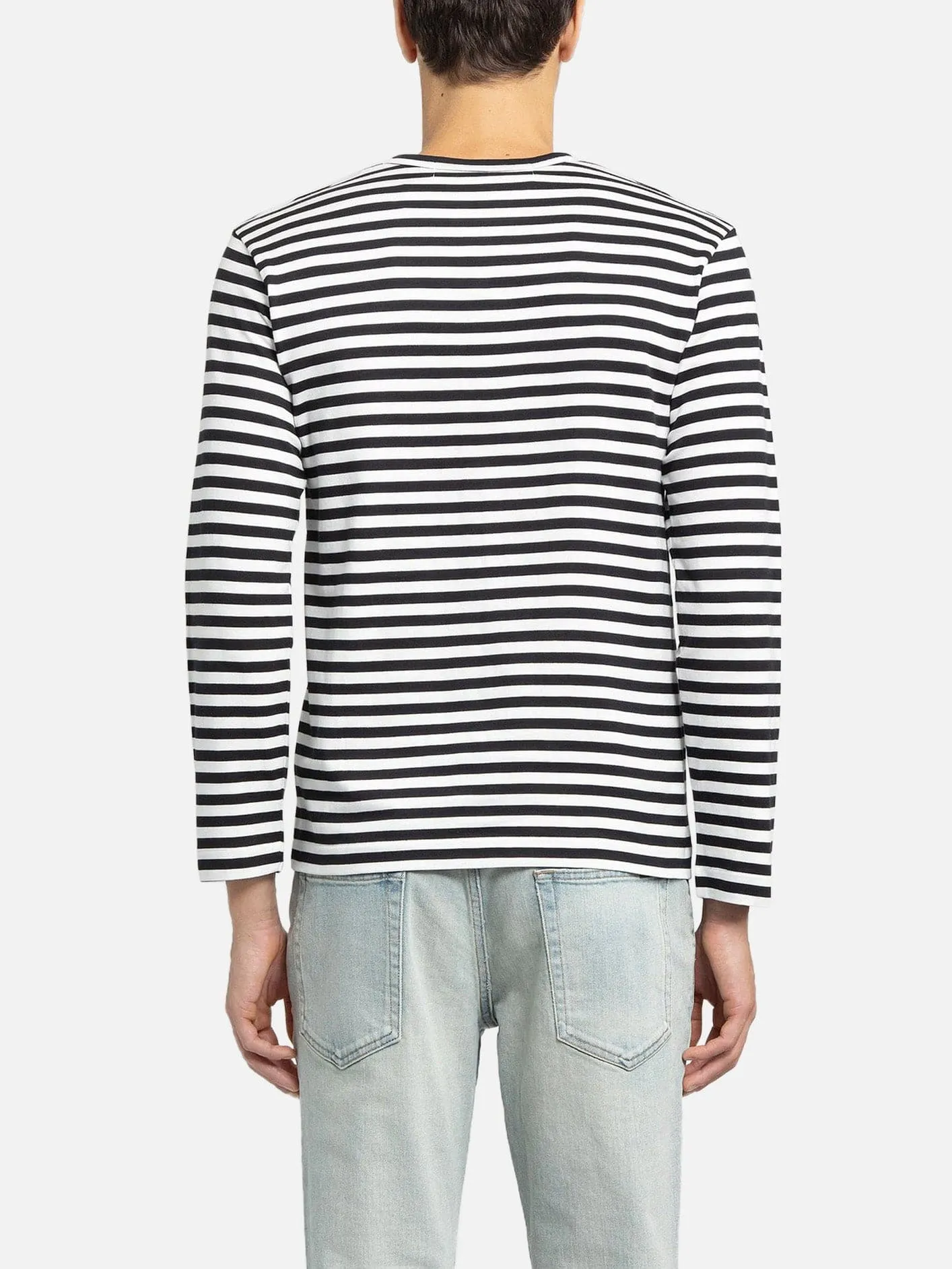 Striped Long Sleeved T-Shirt - Black/White