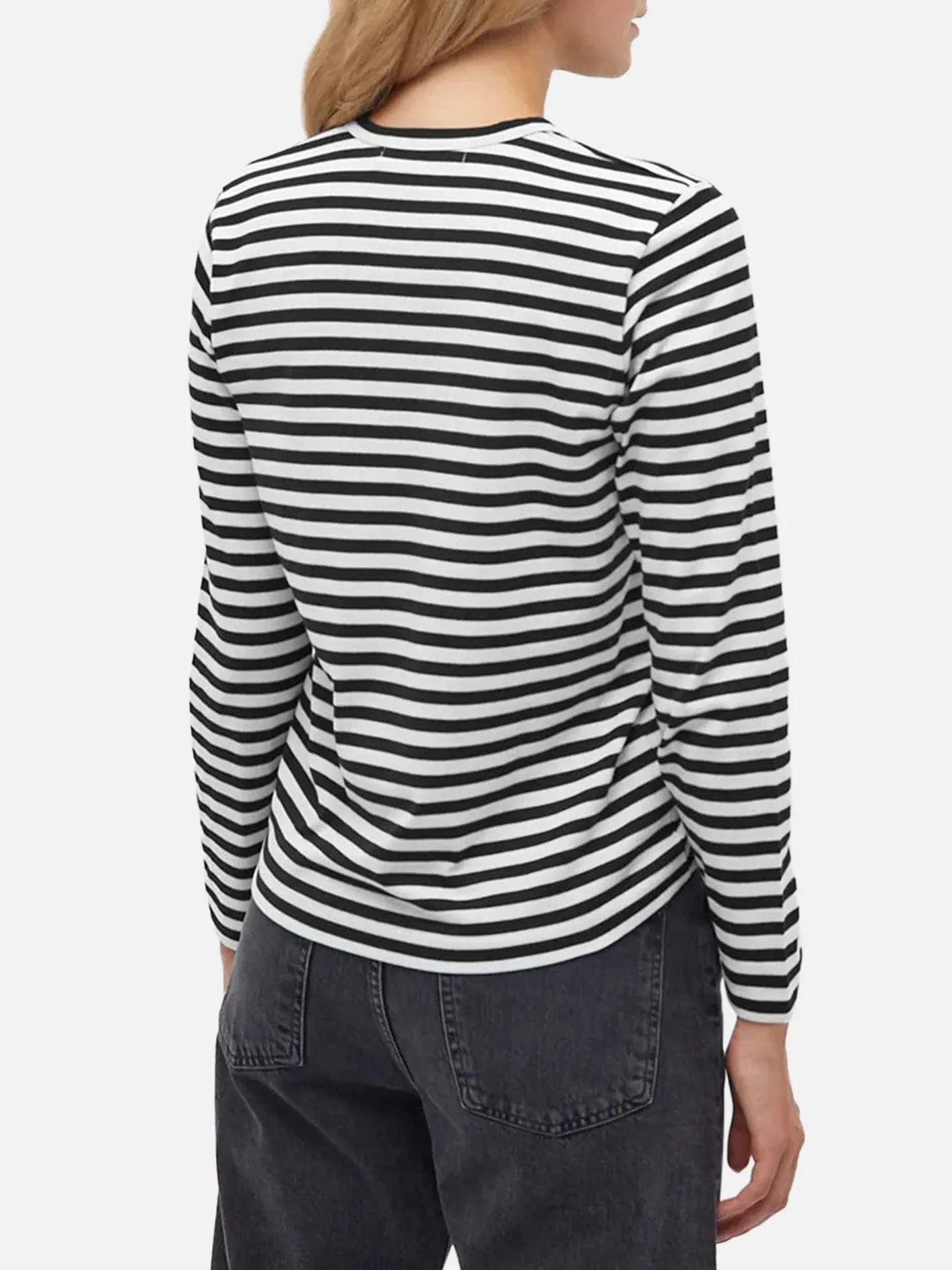 Striped Long Sleeved T-Shirt - Black/White