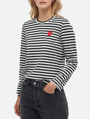 Striped Long Sleeved T-Shirt - Black/White