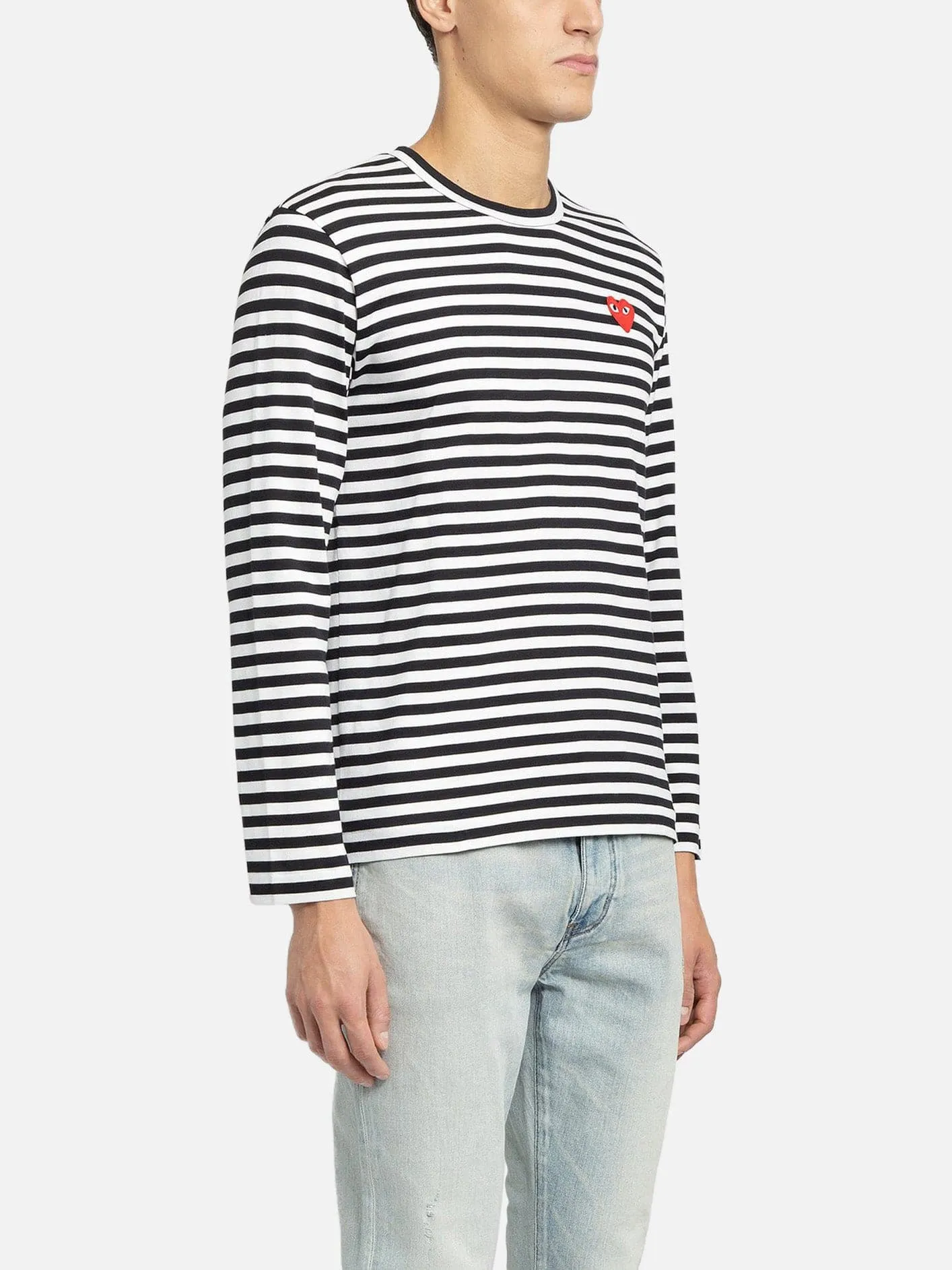 Striped Long Sleeved T-Shirt - Black/White