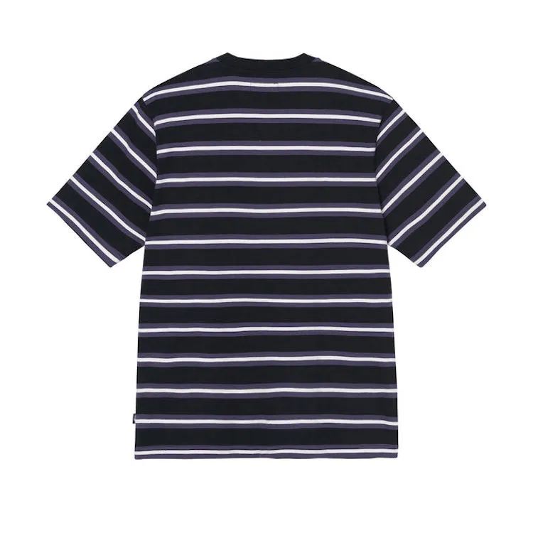 Stussy Multi Stripe S/S Crew T-Shirt Black