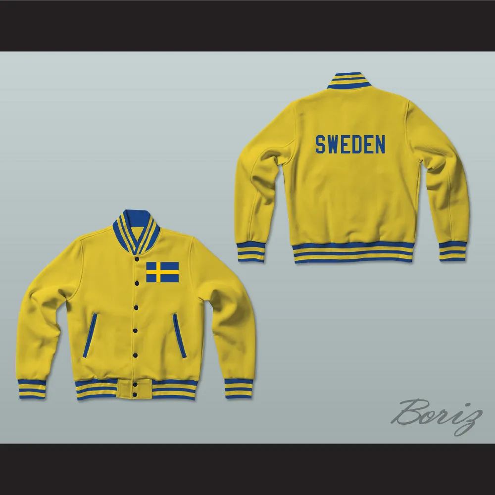 Sweden Varsity Letterman Jacket-Style Sweatshirt