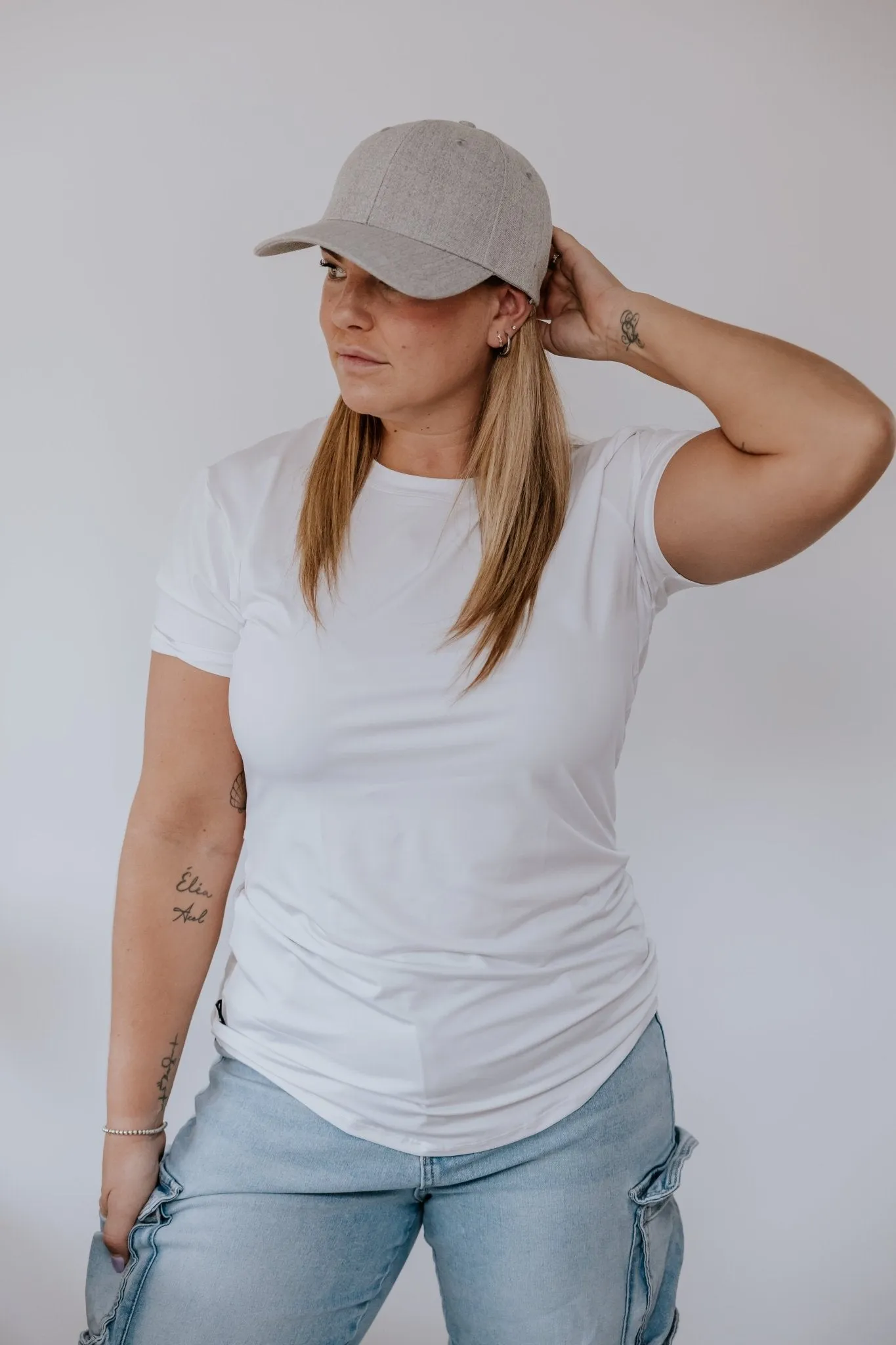 T-SHIRT BASIC DRYFIT (FEMME) -BLANC-