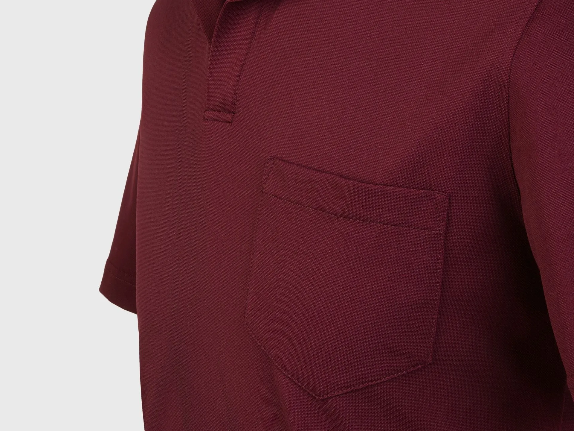 T-Shirt Crew Cotton Polo T Shirt - Dark Red