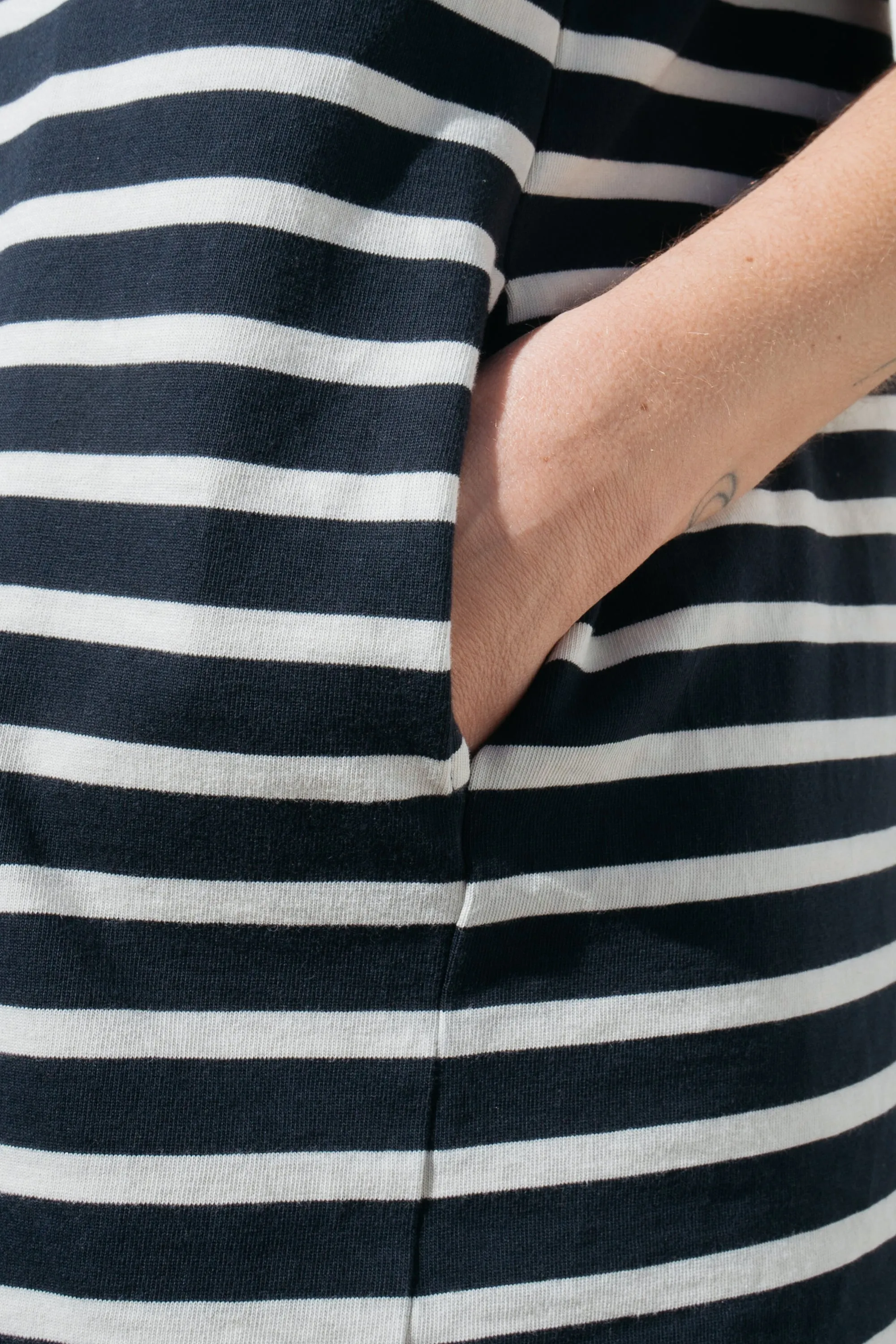 T-Shirt Kleid Sol Navy-Striped