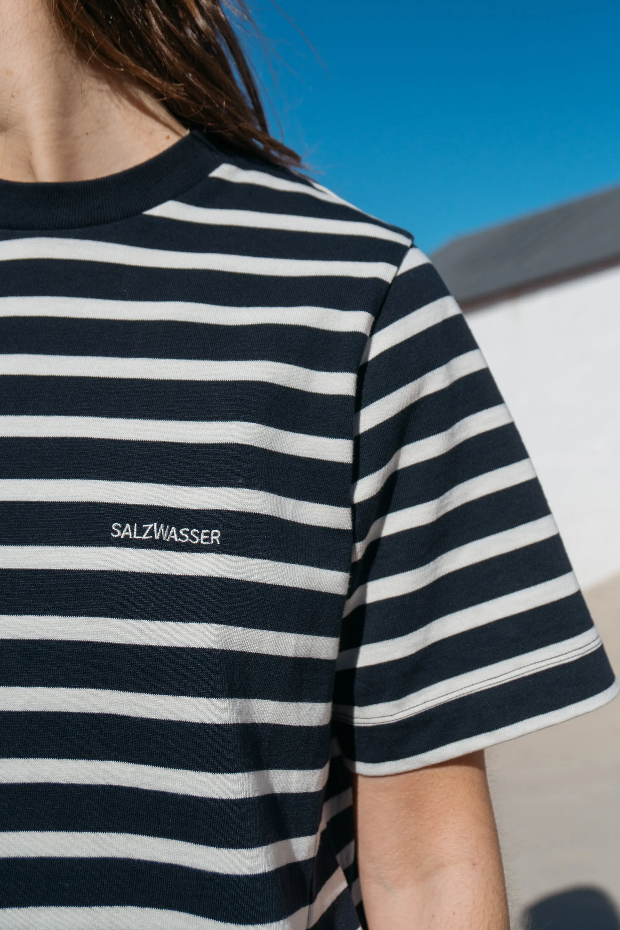 T-Shirt Kleid Sol Navy-Striped