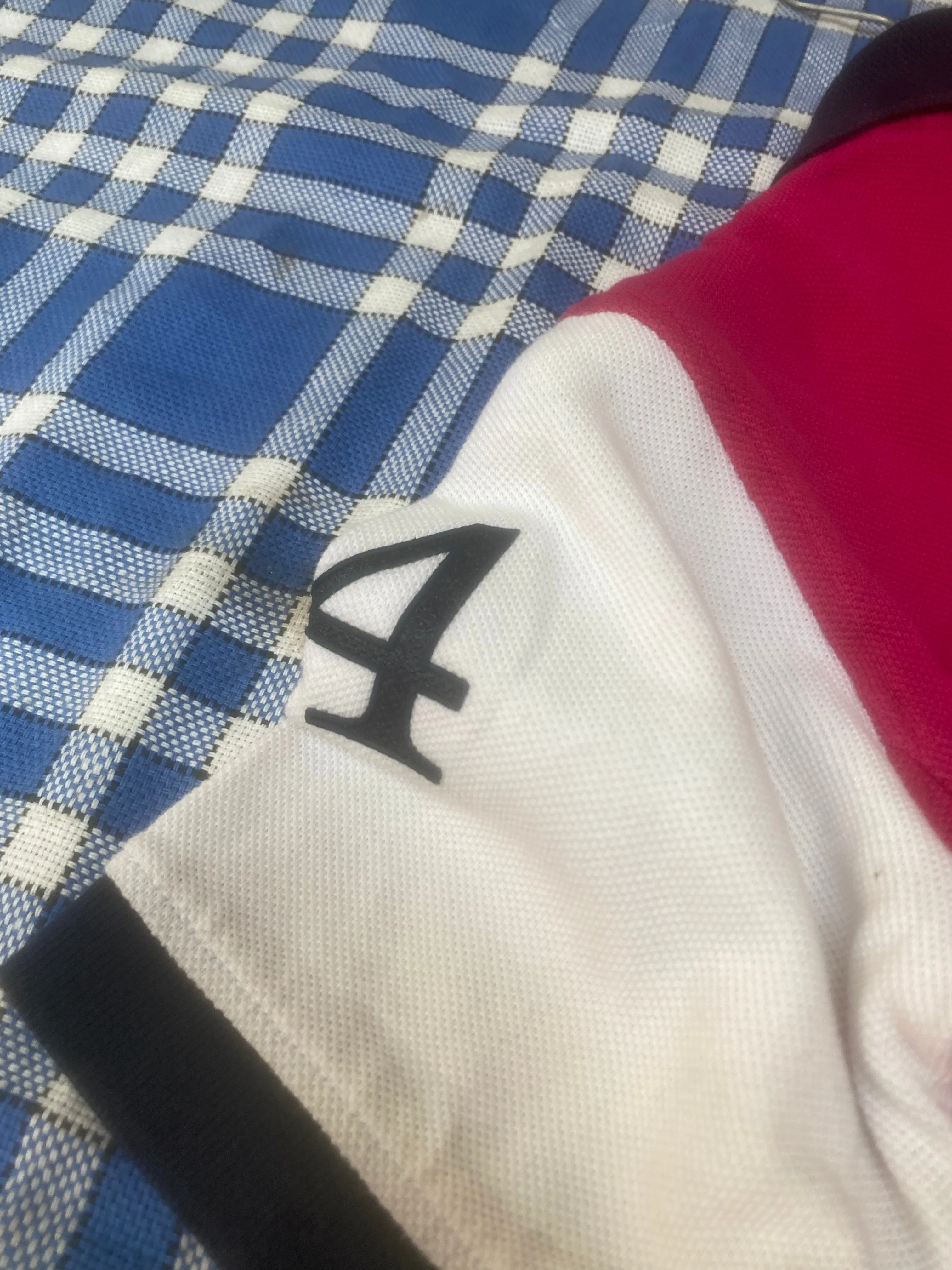Tagg pink and white polo top age 10 FREE POSTAGE🟢