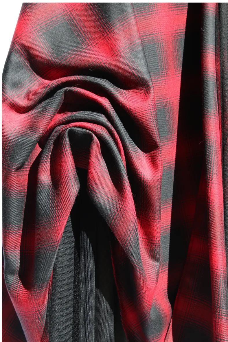 Tartan Plaid Skirt with Tulle
