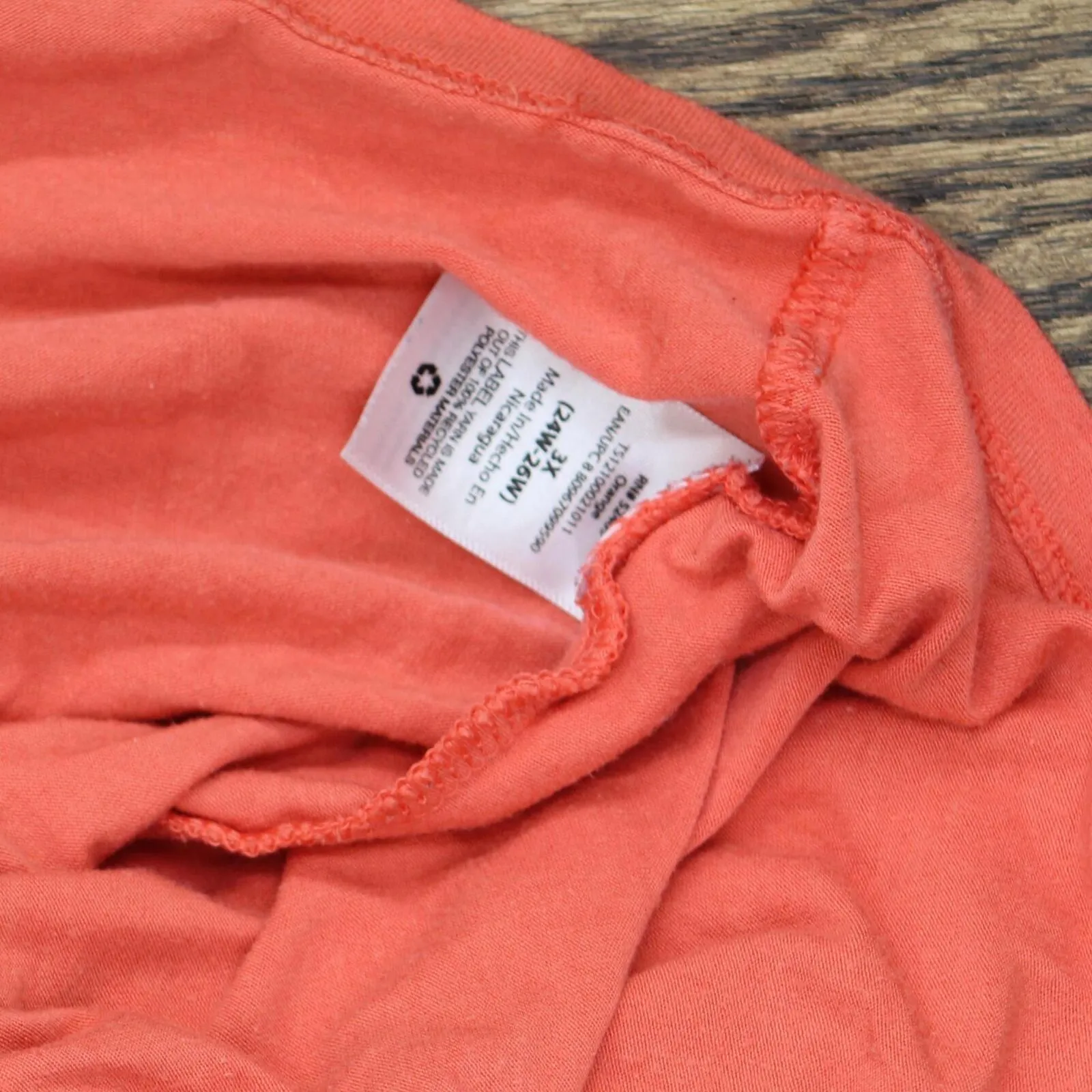 Terra & Sky Womens V-Neck Plus Size T-Shirt Tee 16660100d7a926 Coral Pink 3X