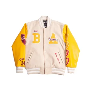 The Fresh Prince Bel-Air Academy Varsity Jacket In Tan/Yellow