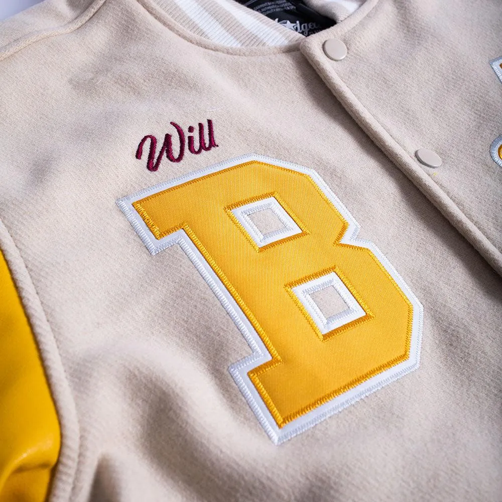 The Fresh Prince Bel-Air Academy Varsity Jacket In Tan/Yellow