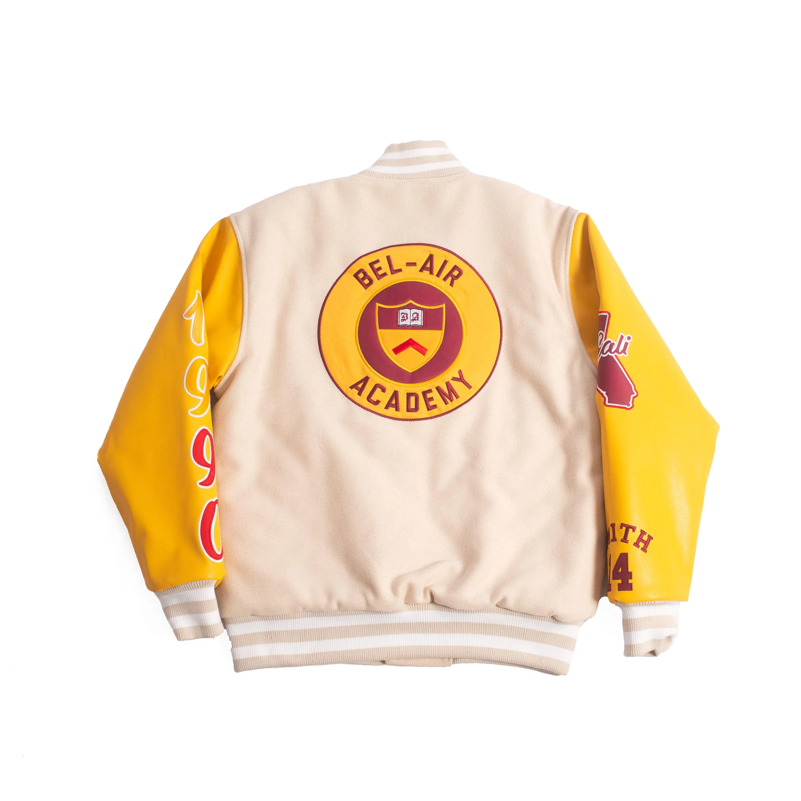 The Fresh Prince Bel-Air Academy Varsity Jacket In Tan/Yellow