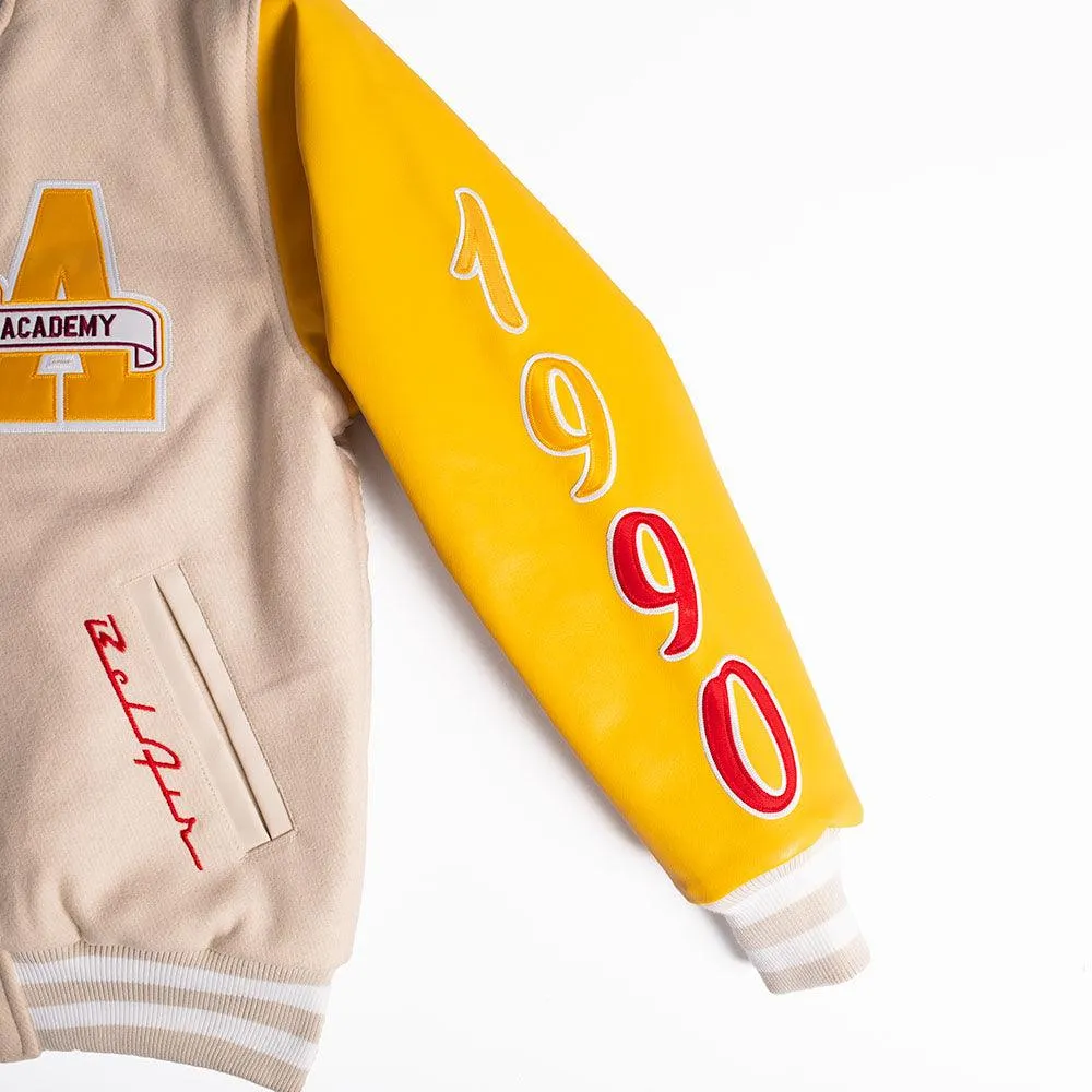 The Fresh Prince Bel-Air Academy Varsity Jacket In Tan/Yellow