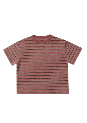 The Relaxed Tee by Rylee   Cru - Red Multi-Stripe - BABY