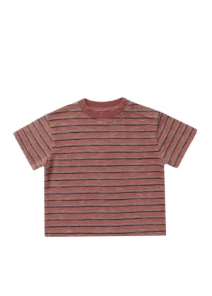 The Relaxed Tee by Rylee   Cru - Red Multi-Stripe - KIDS