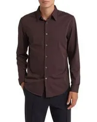 Theory Sylvain Shirt in Structure Knit - Malbec