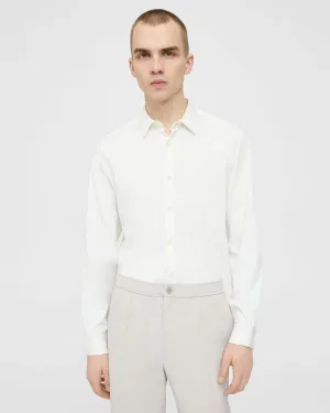 Theory Sylvain Shirt in Structure Knit - White