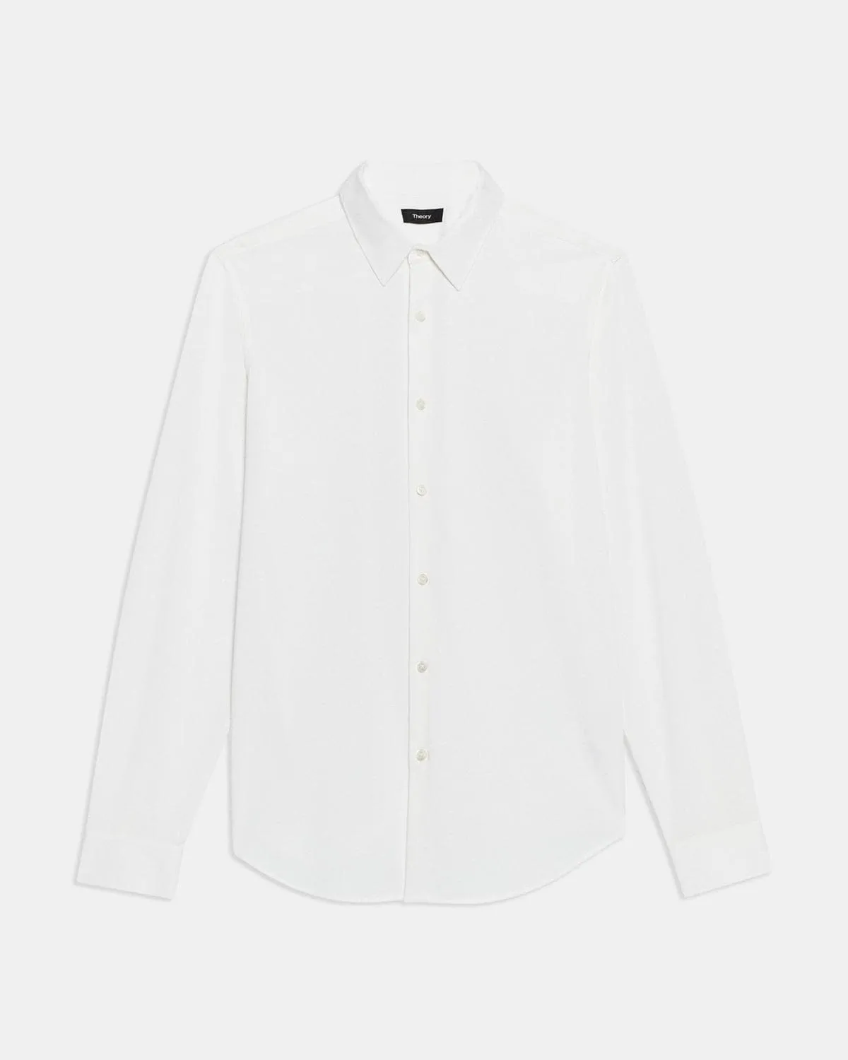 Theory Sylvain Shirt in Structure Knit - White