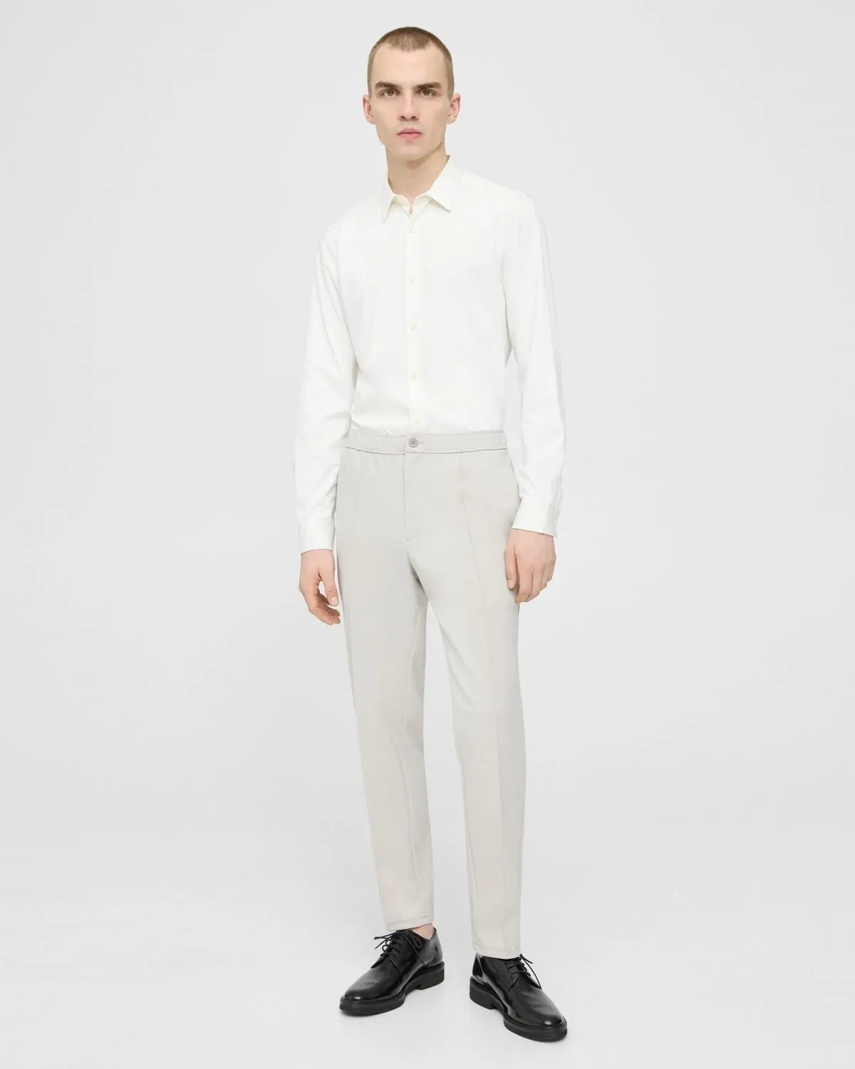 Theory Sylvain Shirt in Structure Knit - White