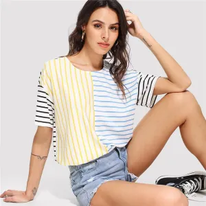 Three Tone Striped T-Shirt