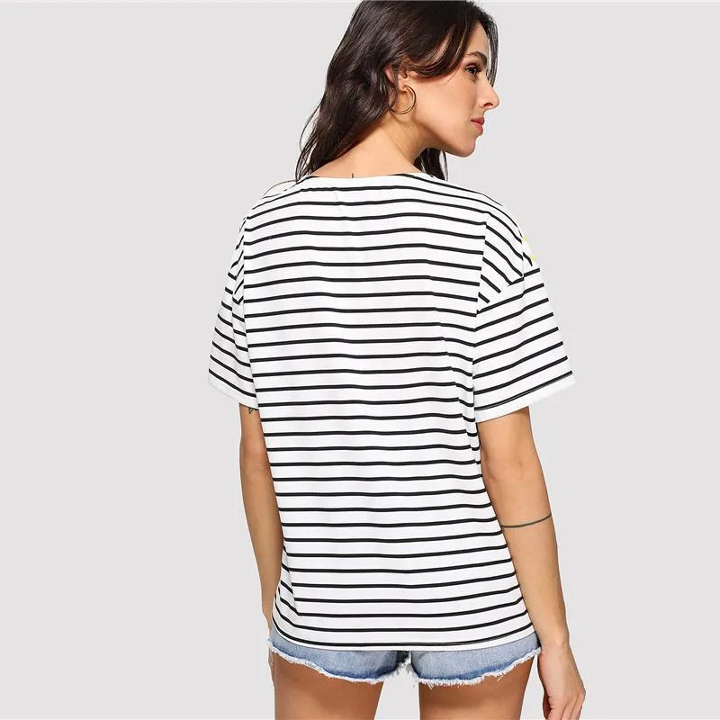 Three Tone Striped T-Shirt