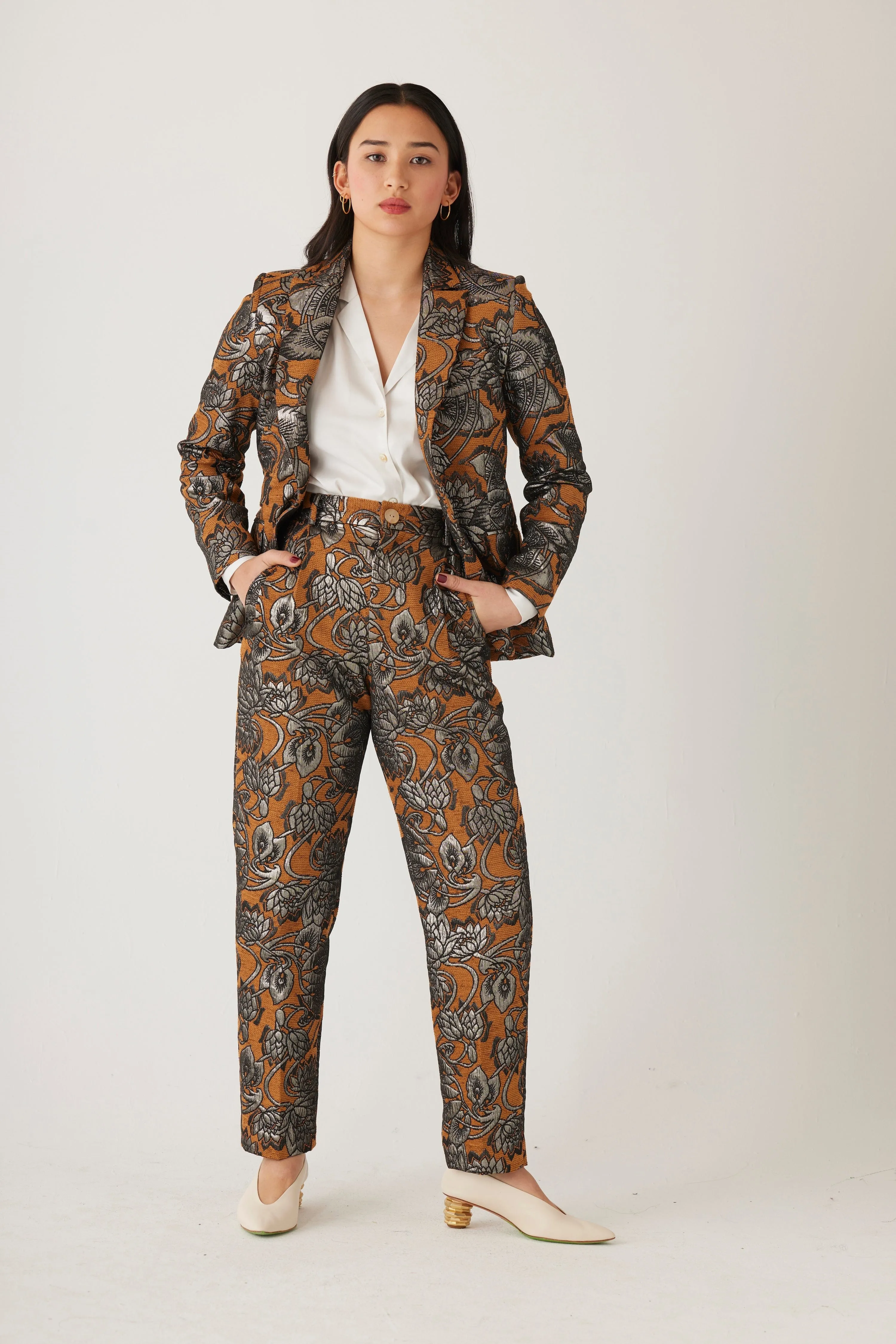 Tilda Brocade Jacket in Bronze